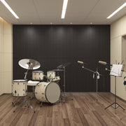 Acoustic Slat Wood 46.85" Wall Panel - Smoked Walnut & Black Felt