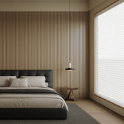 Acoustic Slat Wood  94.5" Wall Panel - Oak & Gray Felt