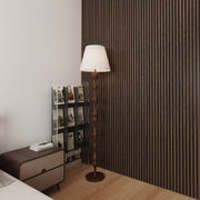 Acoustic Slat Wood 94.5" Wall Panel - Natural Walnut & Black Felt