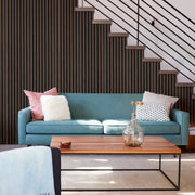 Acoustic Slat Wood 46.85" Wall Panel - Dark Walnut & Black Felt
