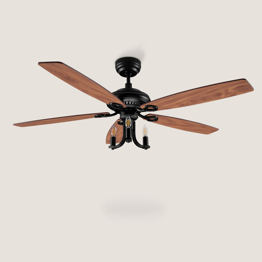 Anka DC Candelabra Ceiling Fan with Light and Remote Control