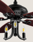 Anka DC Candelabra Ceiling Fan with Light and Remote Control