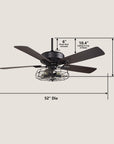 Castir DC Motor Fan with Remote Control and Light