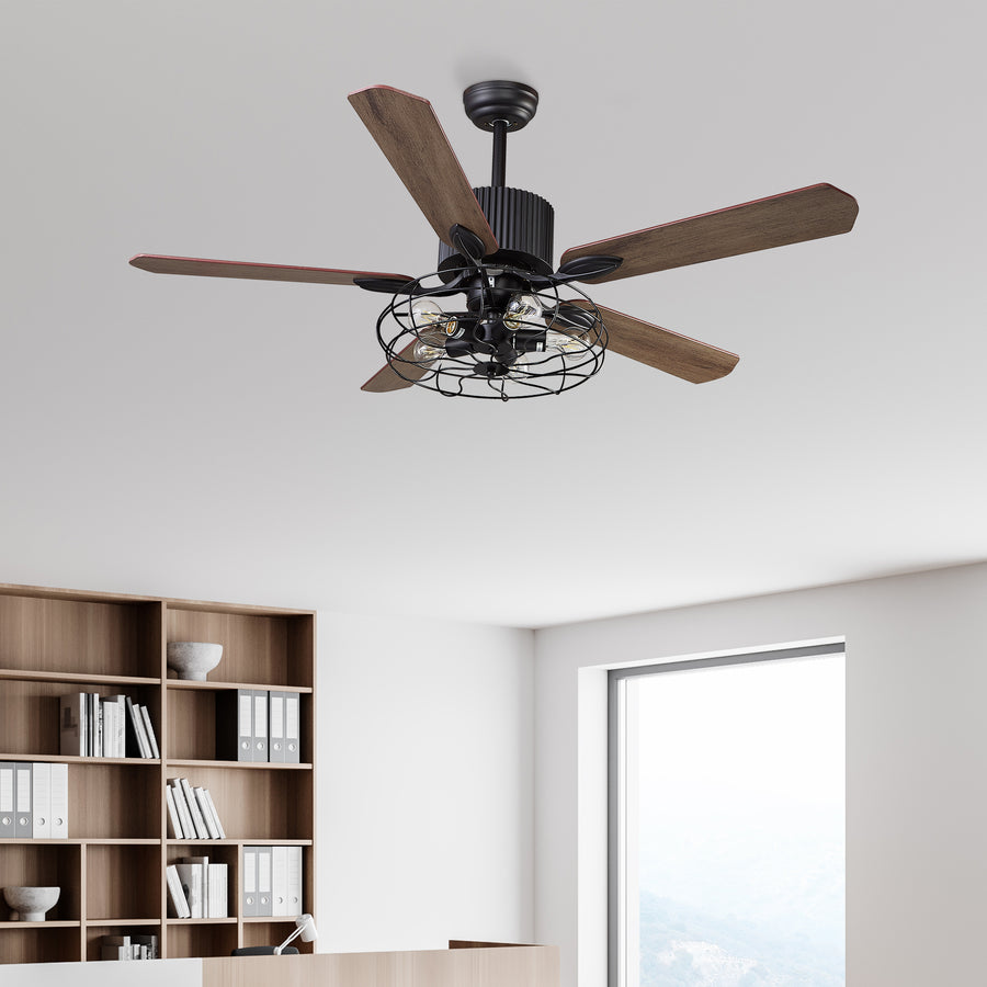 Himalia 52" AC Ceiling Fan with Wall Control and Light