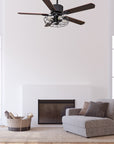 Himalia 52" AC Ceiling Fan with Wall Control and Light