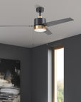 Jovian 52" AC Ceiling Fan with LED Light and Pull-Chain Control