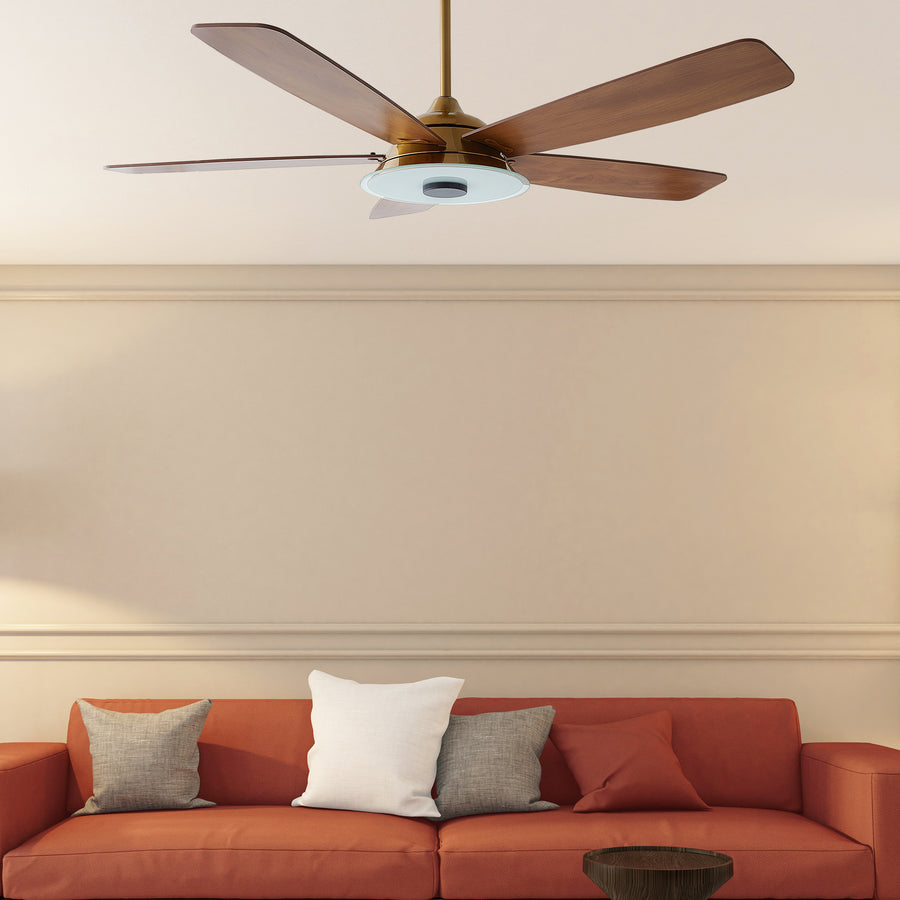 Kraz 52" Smart DC Fan with Dimmable Light and Remote Control