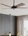 Kraz 56"  Smart DC Fan with Dimmable Light and Remote Control