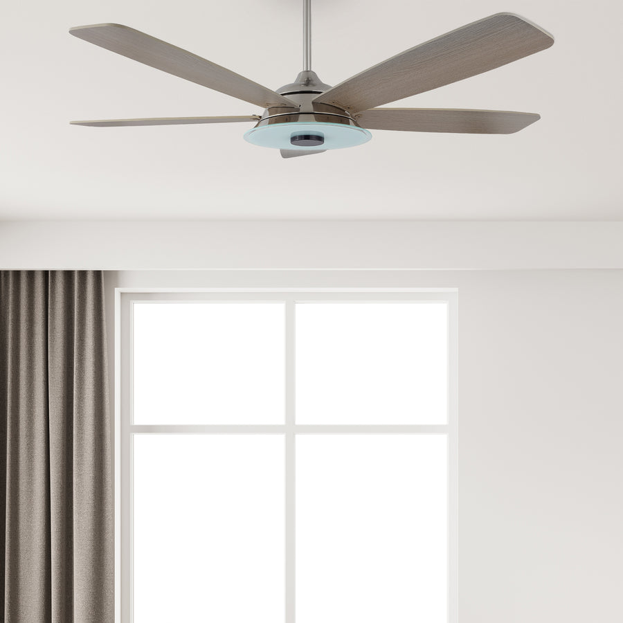 Kraz 56"  Smart DC Fan with Dimmable Light and Remote Control