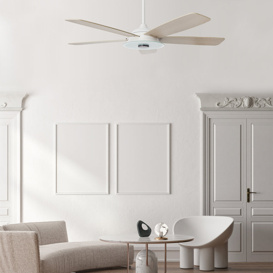 Kraz 56"  Smart DC Fan with Dimmable Light and Remote Control