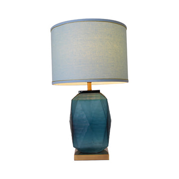 Carro Home Lisianthus Little Sculpted Glass Table Lamp 23" - Ocean Blue/Light Blue