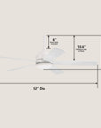 Magi 52" DC Smart Ceiling Fan With LED Light and Wall Control