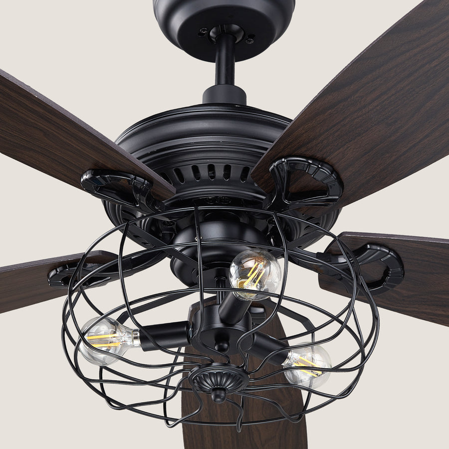 Merak 52" DC Ceiling Fan with Light and Remote Control