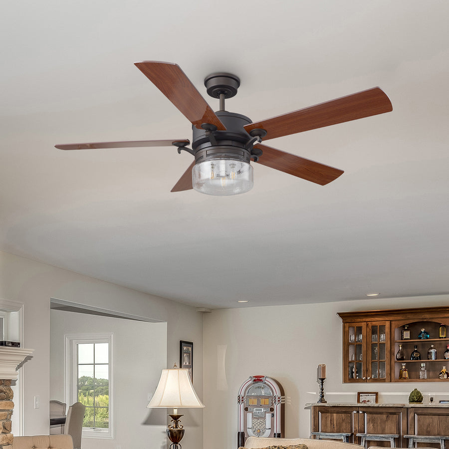 Mira AC Ceiling Fan with Light and Wall Switch Control