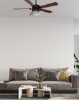 Mira AC Ceiling Fan with Light and Wall Switch Control