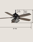 Morava 52" DC Ceiling Fan with Light and Remote Control