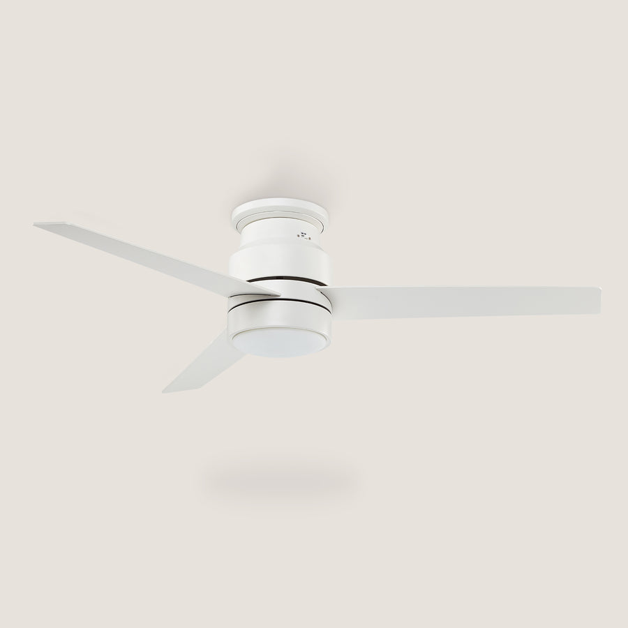 Moriah 52" Low Profile AC Ceiling Fan with Wall Control and LED Light Kit