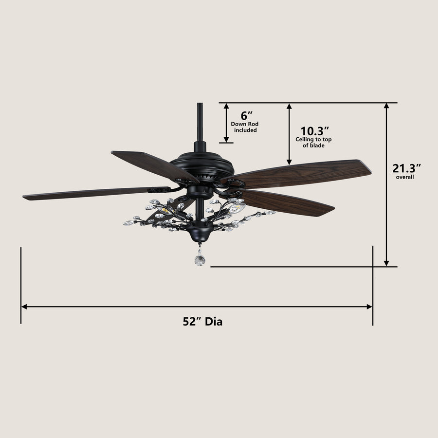 Nervia Remote Control DC Ceiling Fan with Light