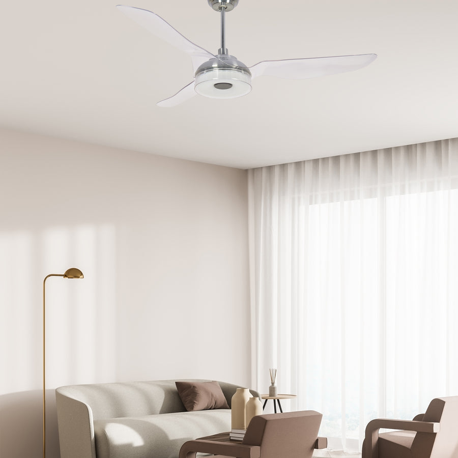 Polaris 56" Remote Control DC Smart Ceiling Fan with LED Light Kit