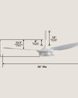 Polaris 56" Remote Control DC Smart Ceiling Fan with LED Light Kit