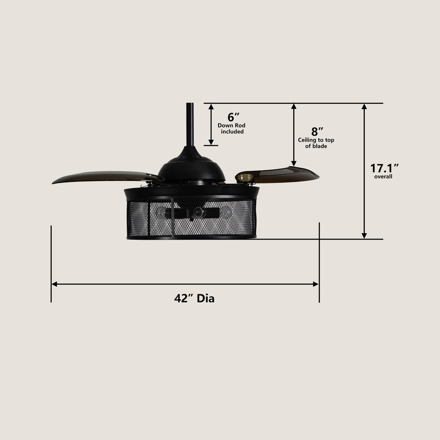 Superba AC Ceiling Fan with Light and Smart Wall Control