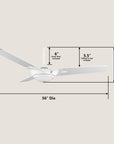 Syrma 56" 10-Speed DC Motor Smart Fan with Remote Control and Light