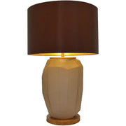 Carro Home Iris Sculpted Glass Table Lamp 30" - Spiced Apricot/Chocolate Brown