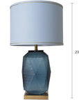 Carro Home Lisianthus Little Sculpted Glass Table Lamp 23" - Ocean Blue/Light Blue