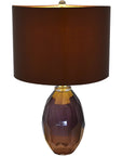 Carro Home Muguet Little Multi-Faceted Glass Table Lamp - 21" - Purple/Brown