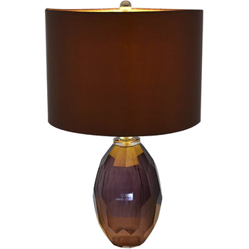 Carro Home Muguet Little Multi-Faceted Glass Table Lamp - 21" - Purple/Brown