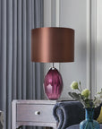 Carro Home Muguet Little Multi-Faceted Glass Table Lamp - 21" - Purple/Brown