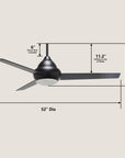 Thebe 52" DC Remote Control Ceiling Fan with Light