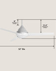 Thebe 52" DC Remote Control Ceiling Fan with Light