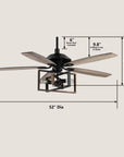 Zania DC Ceiling Fan with Light and Remote Control